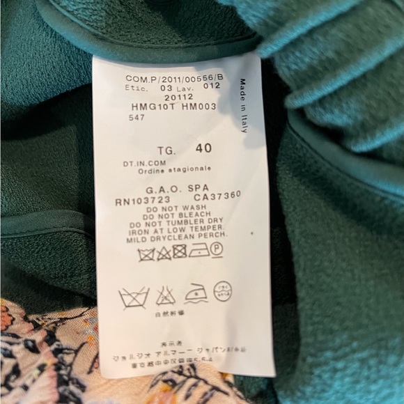 Armani Collezioni Clover Green Single Breasted Jacket.  Size 4 NWT - Picture 8 of 8